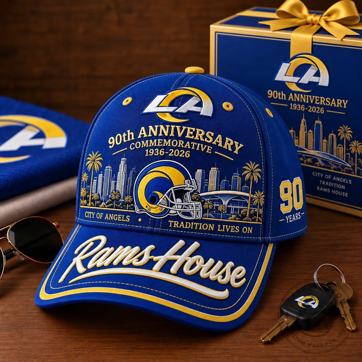 Los Angeles Rams 90th Anniversary Commemorative City of Angels Cap Hat