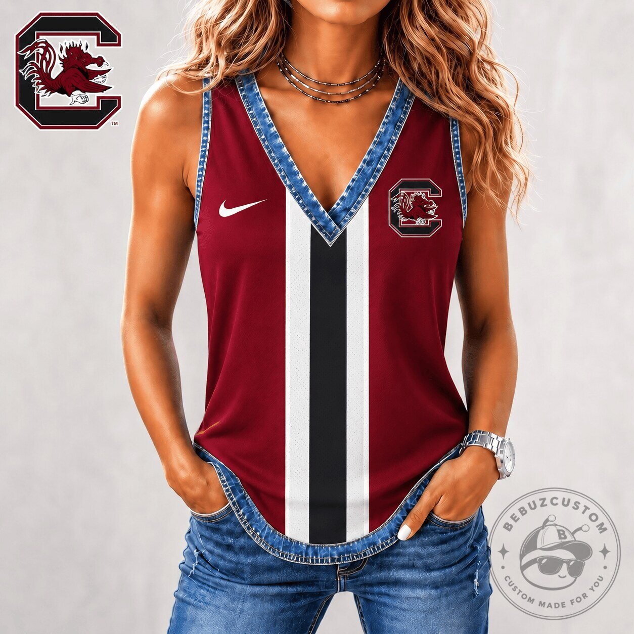 South Carolina Gamecocks Shirt Women's Premium NCAA Game Day Sleeveless Top