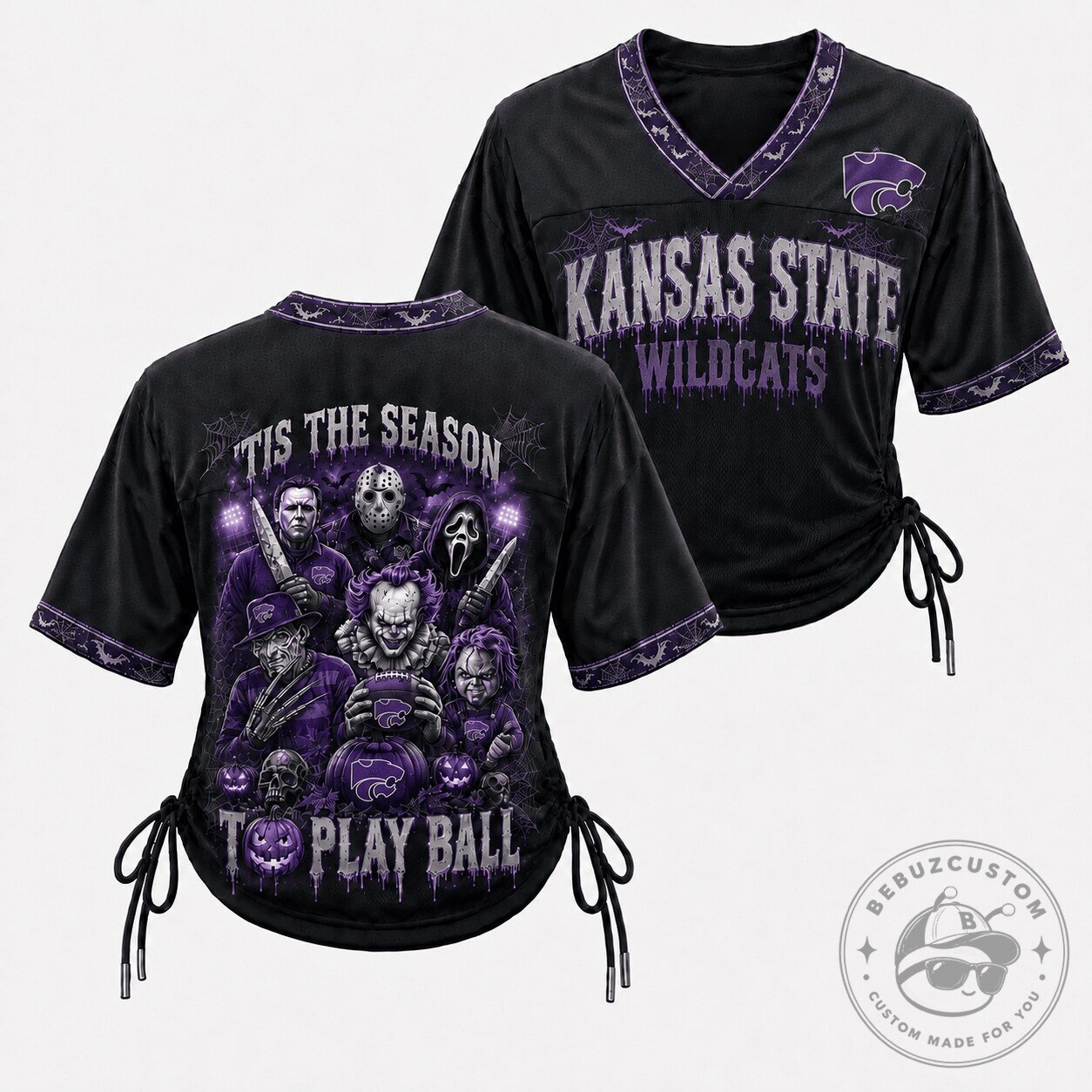 Kansas State Wildcats Halloween Horror Movie Slasher Characters Jersey