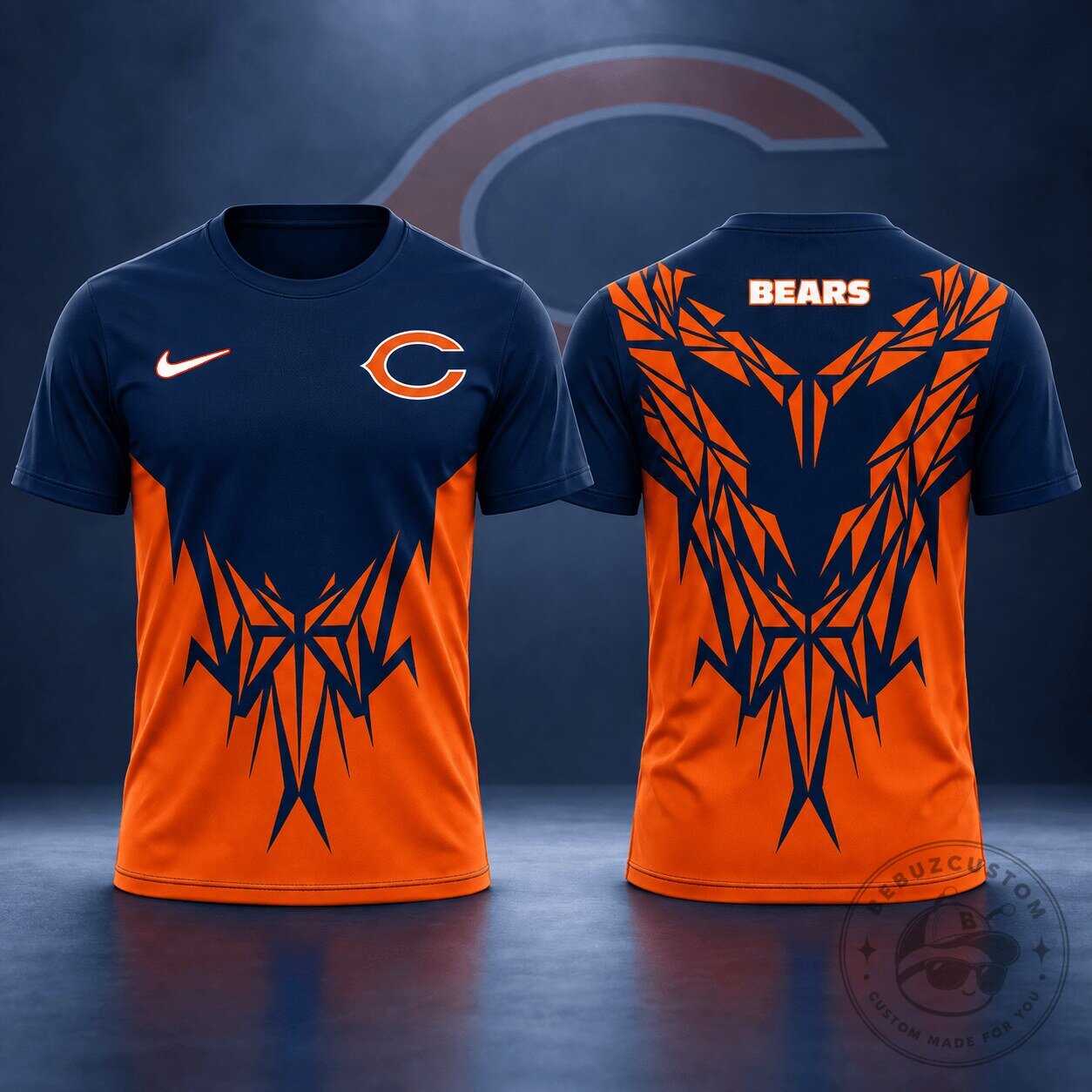 Chicago Bears NFL Fan Shirt Tribal Graphic Premium Football T-Shirt