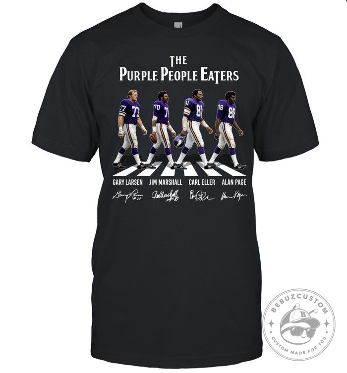 Minnesota Vikings Purple People Eaters Abbey Road Football Team T-Shirt