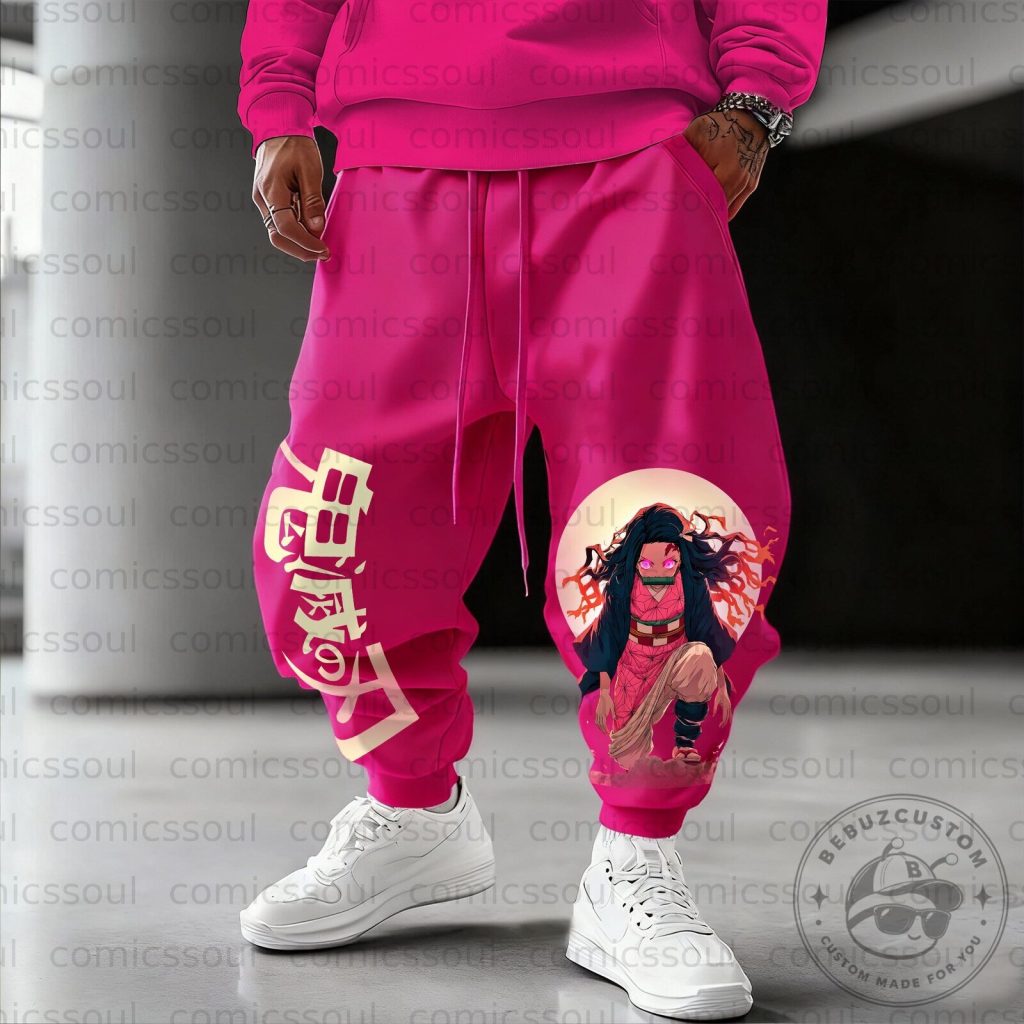 Demon Slayer Nezuko Kamado Anime Graphic Print Streetwear Jogger Pants Demon Slayer Nezuko Kamado Anime Graphic Print Streetwear Jogger Pants