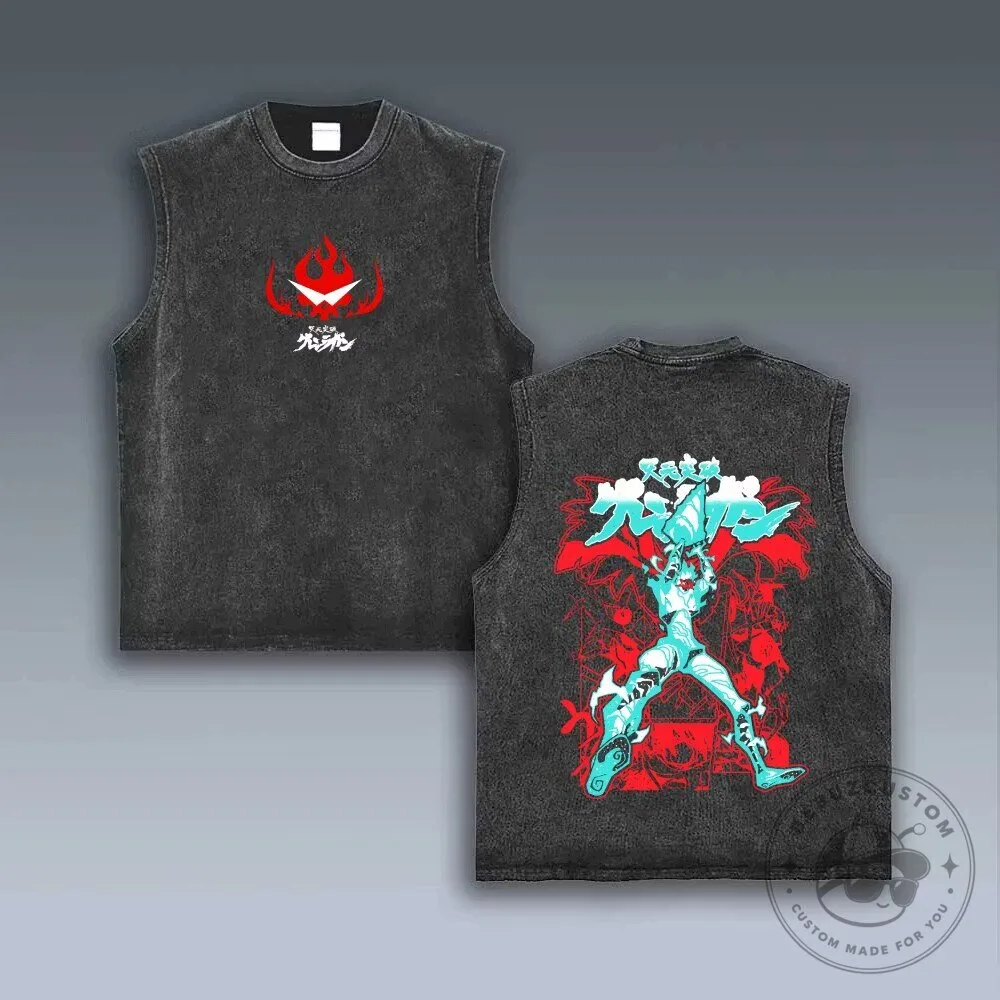 Vintage Washed Tank Top for Gurren Lagann Tengen Toppa Anime Fans
