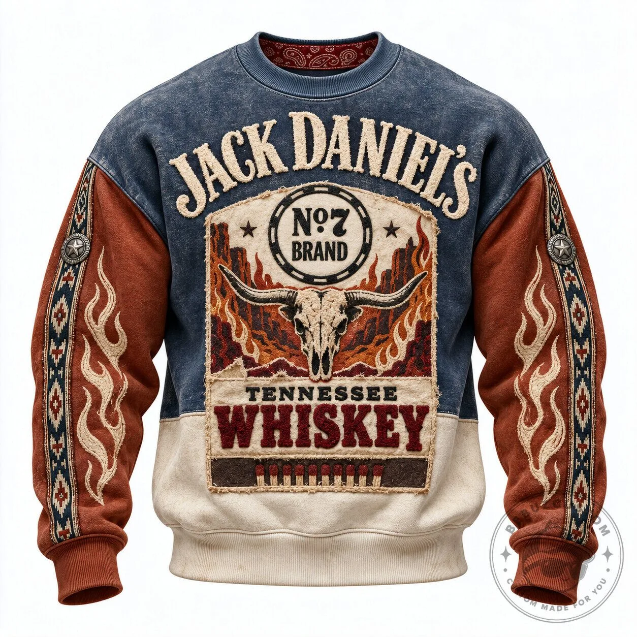 Jack Daniel's No. 7 Brand Tennessee Whiskey Western Cowboy Sweatshirt
