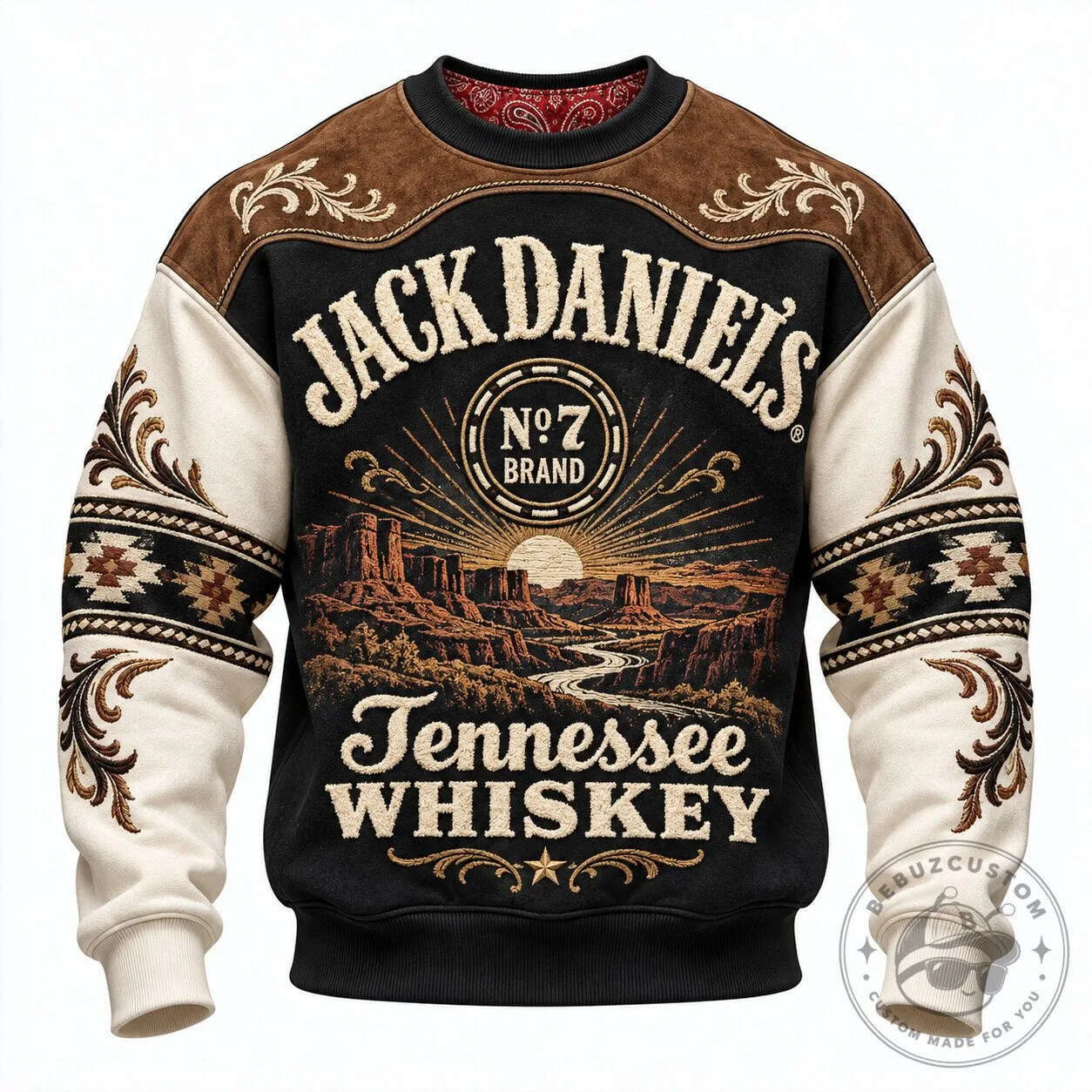 Jack Daniel's Old No. 7 Brand Tennessee Whiskey Western Cowboy Sweatshirt
