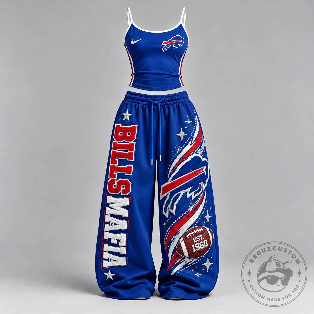 Buffalo Bills Mafia Women's Cami and Wide Leg Pants Set