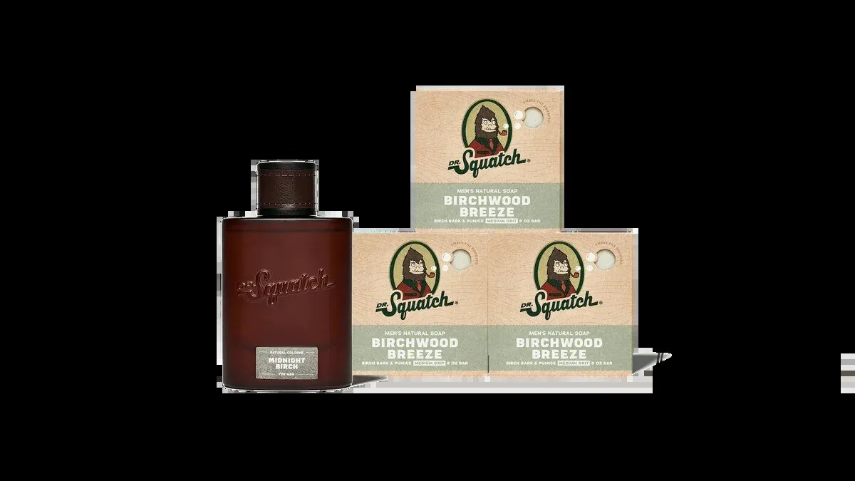 Dr. Squatch Midnight Birch Cologne and Birchwood Breeze Soap Set 7 Dr. Squatch Midnight Birch Cologne and Birchwood Breeze Soap Set