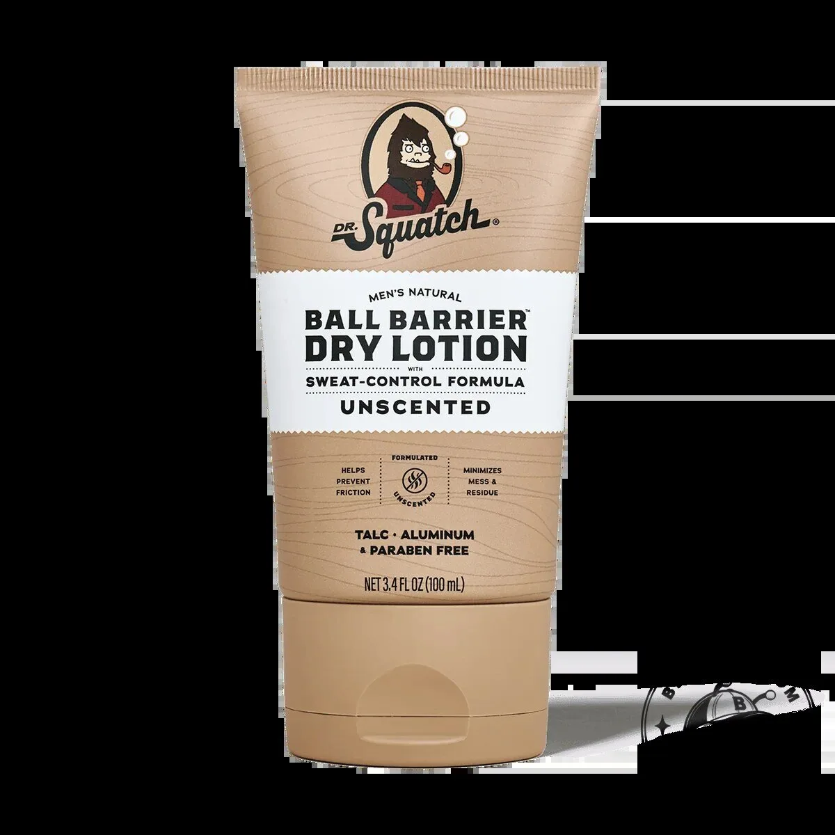 Men's Unscented Ball Barrier Dry Lotion by Dr. Squatch for Natural Sweat Control