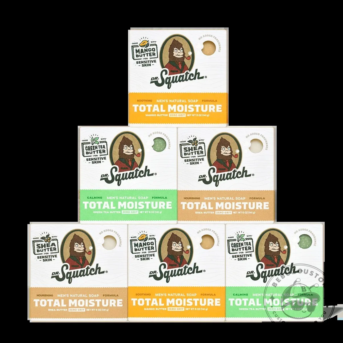 Dr. Squatch Total Moisture Men's Natural Soap Bar 6-Pack