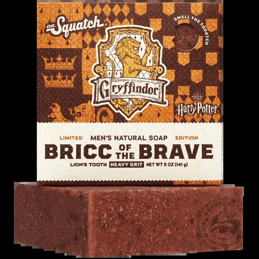 Dr. Squatch Harry Potter Gryffindor Bricc Of The Brave Natural Soap Bar
