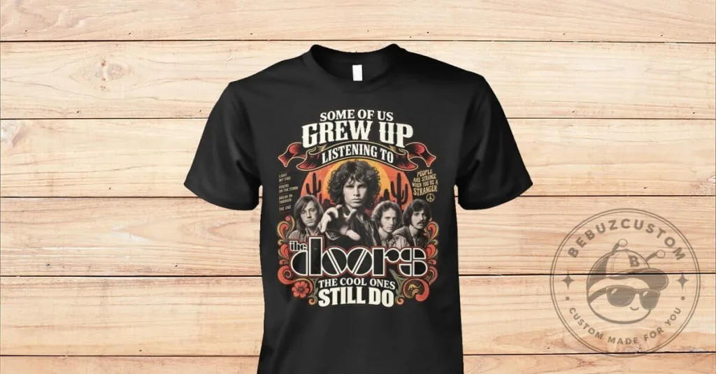 The Doors Band Members Jim Morrison Rock and Roll Music T-Shirt The Doors Band Members Jim Morrison Rock and Roll Music T-Shirt