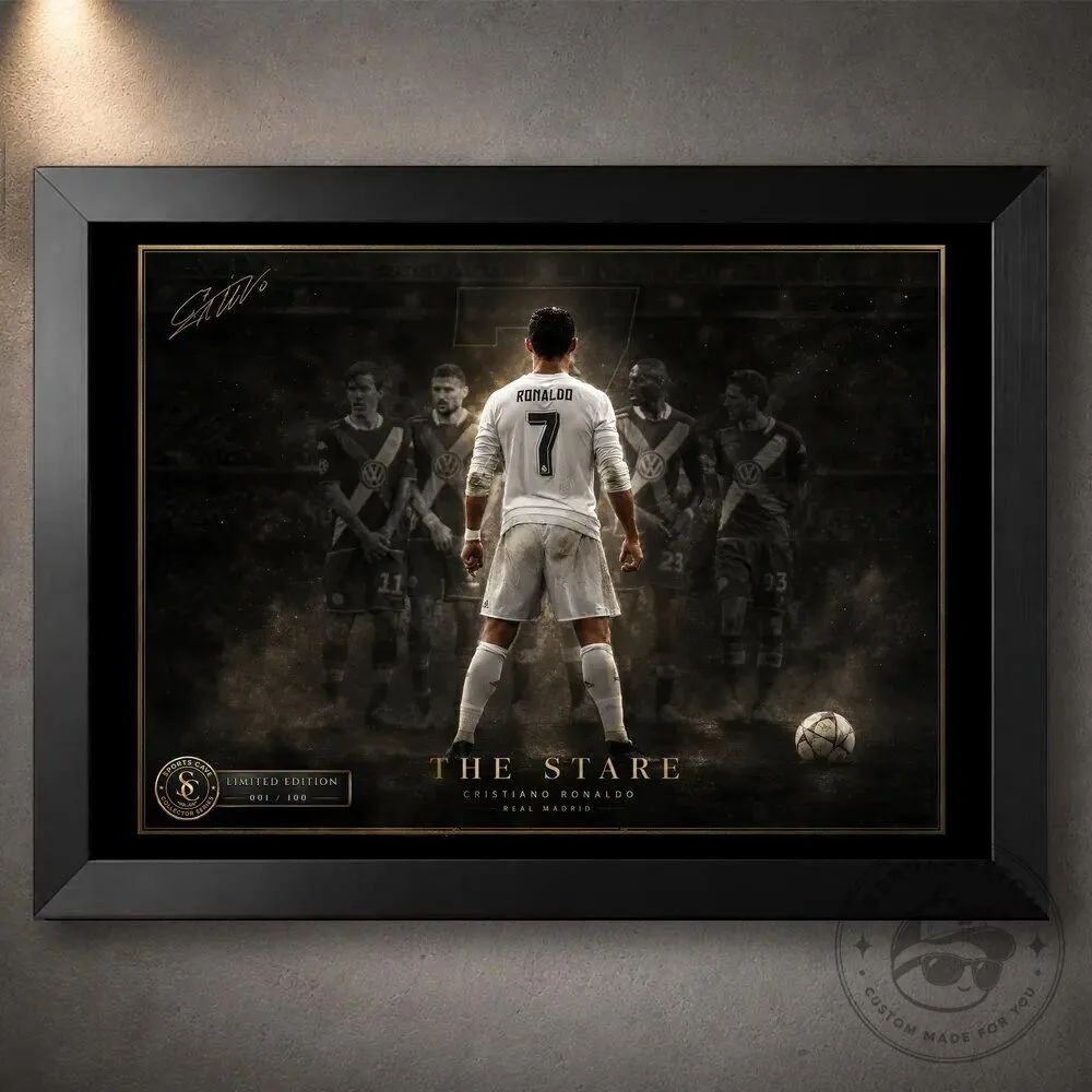 Cristiano Ronaldo The Stare Real Madrid Football Star Wall Art Poster