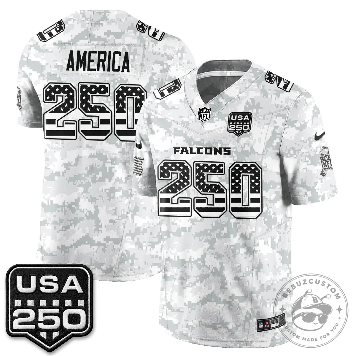 Atlanta Falcons Bijan Robinson Salute to Service USA 250 NFL Football Jersey 78 Atlanta Falcons Bijan Robinson Salute to Service USA 250 NFL Football Jersey