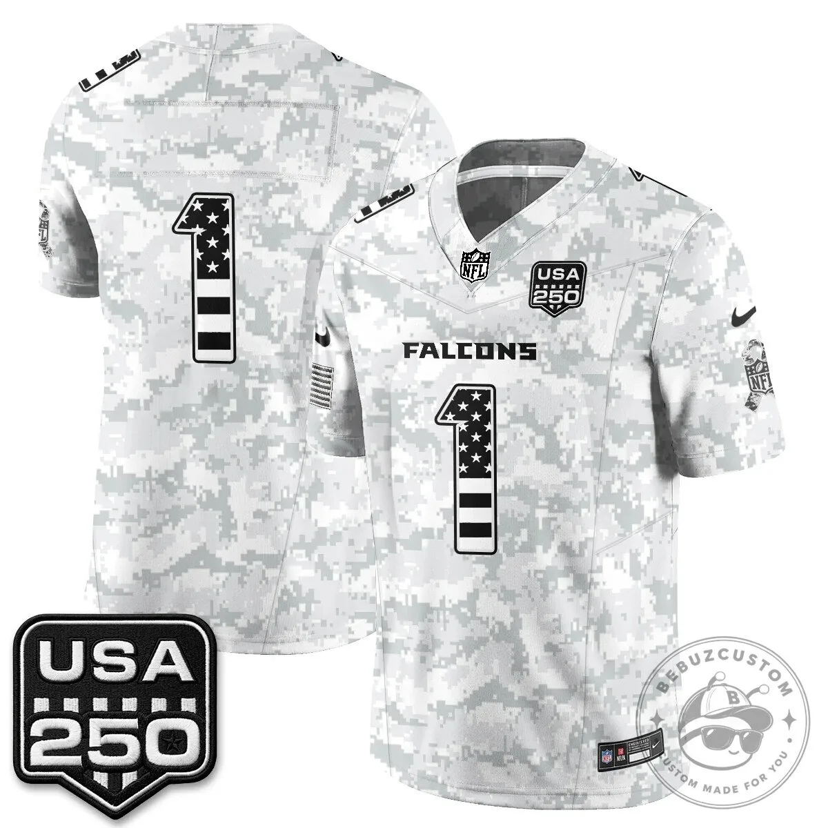 Atlanta Falcons Bijan Robinson Salute to Service USA 250 NFL Football Jersey 79 Atlanta Falcons Bijan Robinson Salute to Service USA 250 NFL Football Jersey
