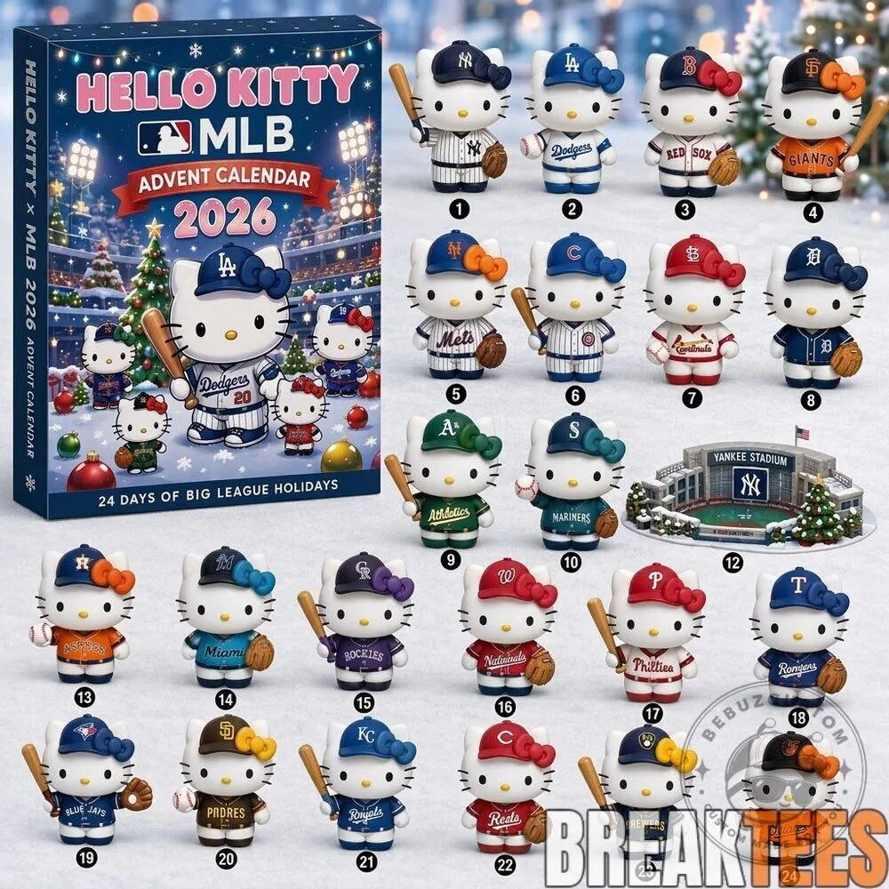 Hello Kitty Major League Baseball 2026 Advent Calendar with 24 Figurines