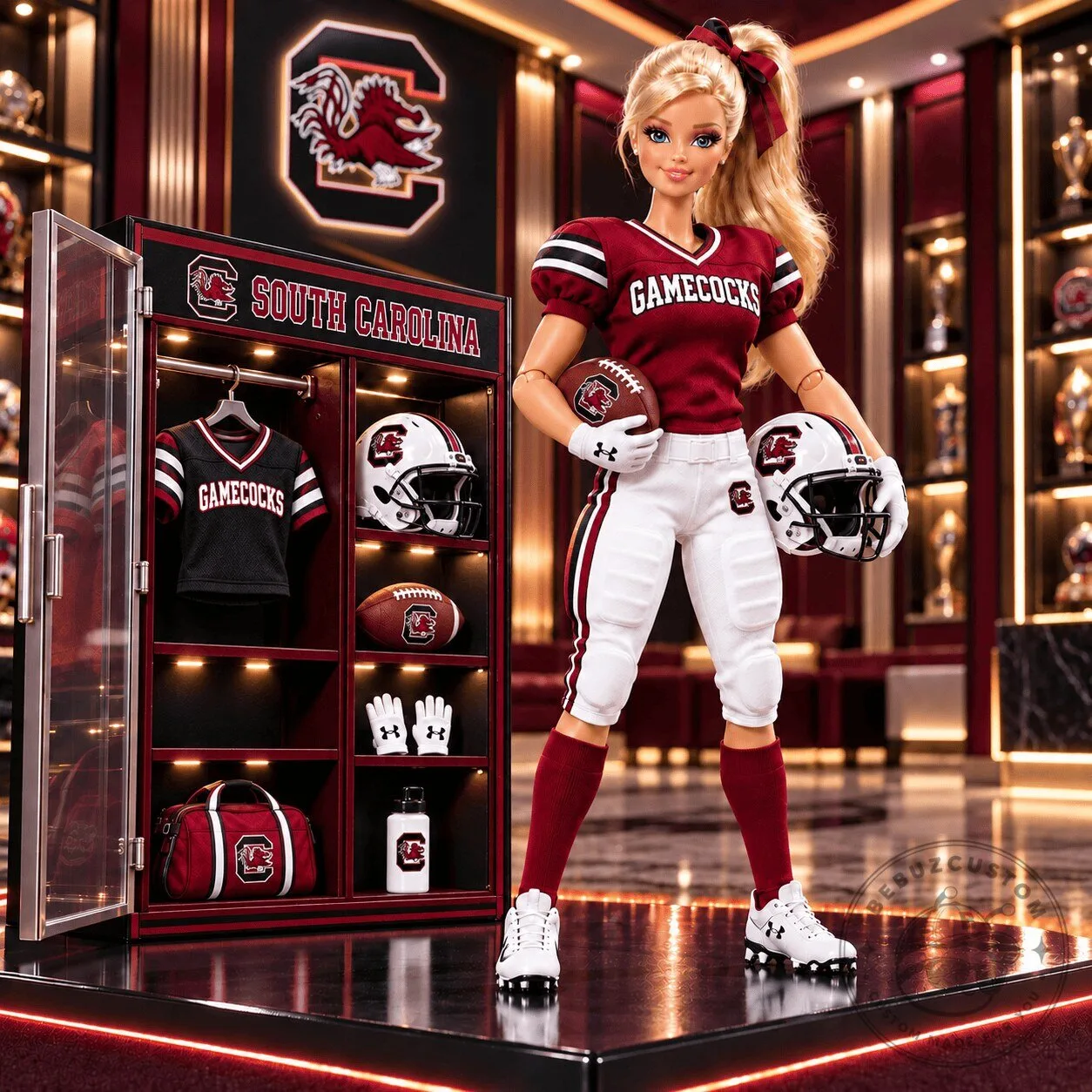 Barbie South Carolina Gamecocks Football Player Commemorative Figurine