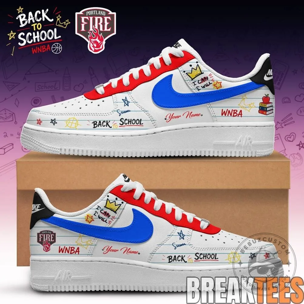Portland Fire Back To School Edition Custom Air Force One Shoes