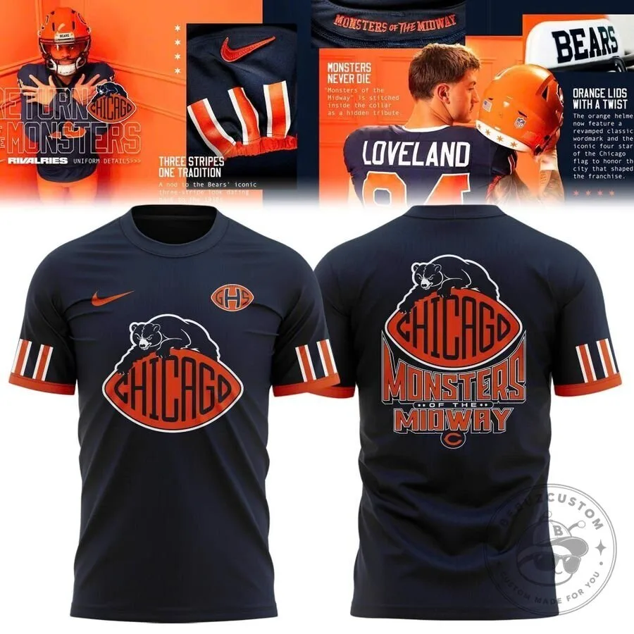 Chicago Bears Return of the Monsters Rivalries Football Fan T-Shirt 10 Chicago Bears Return of the Monsters Rivalries Football Fan T-Shirt