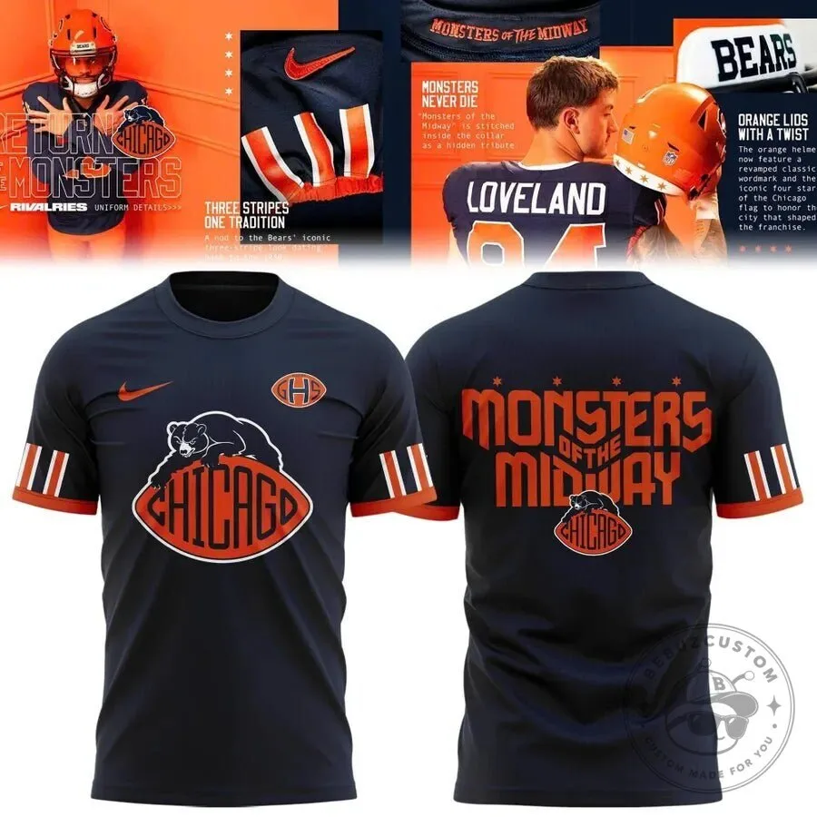 Chicago Bears Return of the Monsters Rivalries Football Fan T-Shirt 11 Chicago Bears Return of the Monsters Rivalries Football Fan T-Shirt
