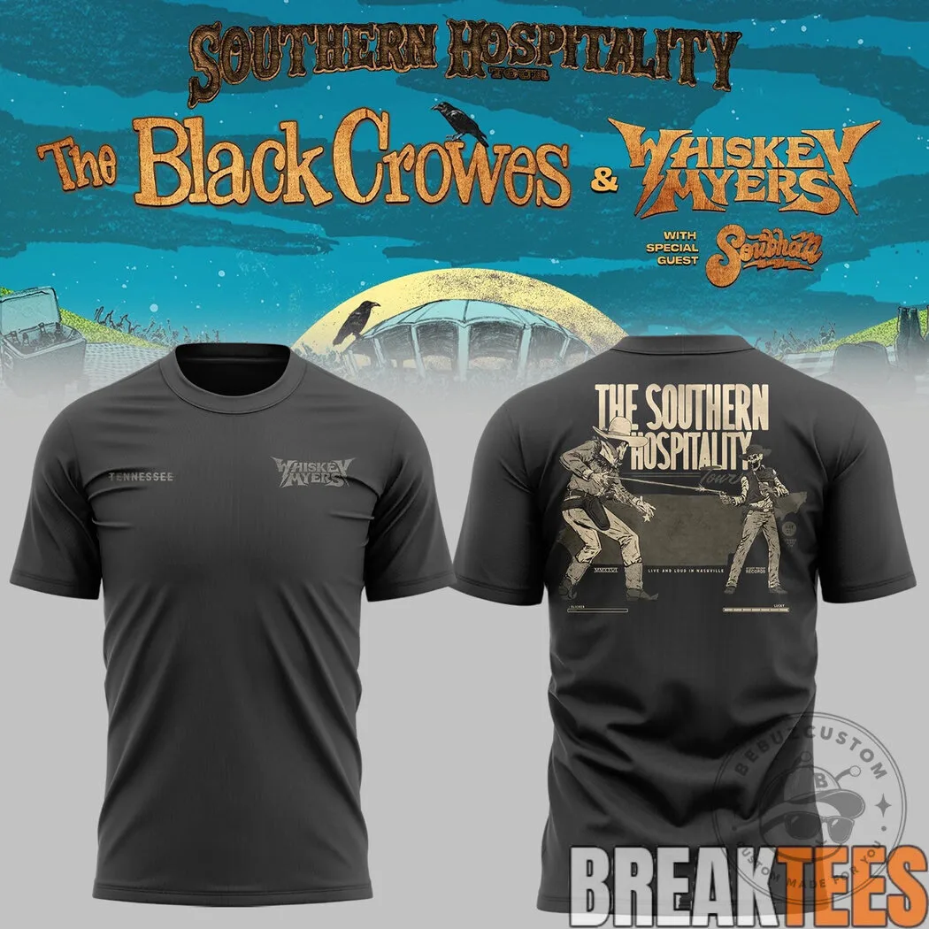 Whiskey Myers The Black Crowes Southern Hospitality Tour Michigan T-Shirt 15 Whiskey Myers The Black Crowes Southern Hospitality Tour Michigan T-Shirt