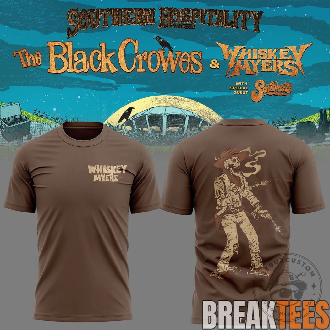 Whiskey Myers The Black Crowes Southern Hospitality Tour Michigan T-Shirt 18 Whiskey Myers The Black Crowes Southern Hospitality Tour Michigan T-Shirt