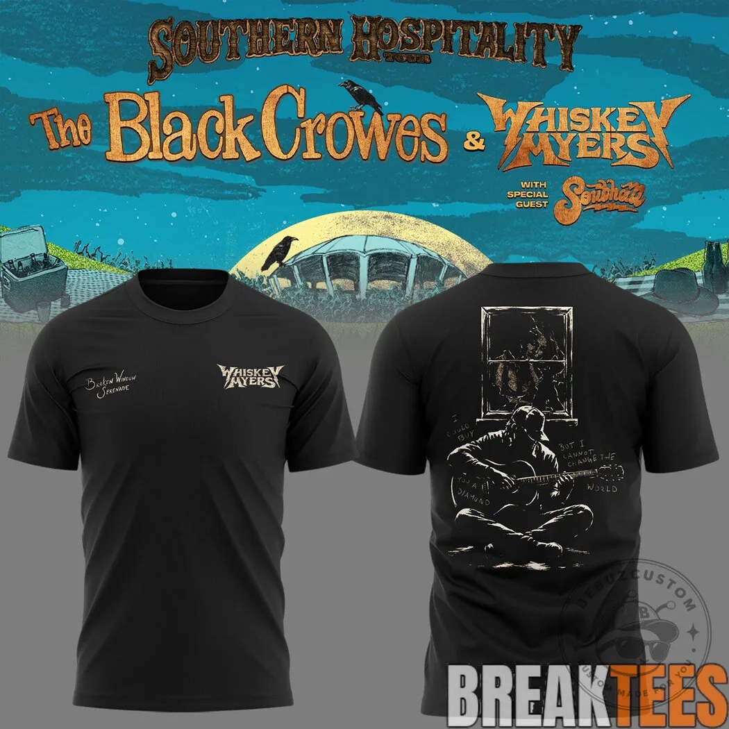 Whiskey Myers The Black Crowes Southern Hospitality Tour Michigan T-Shirt 19 Whiskey Myers The Black Crowes Southern Hospitality Tour Michigan T-Shirt