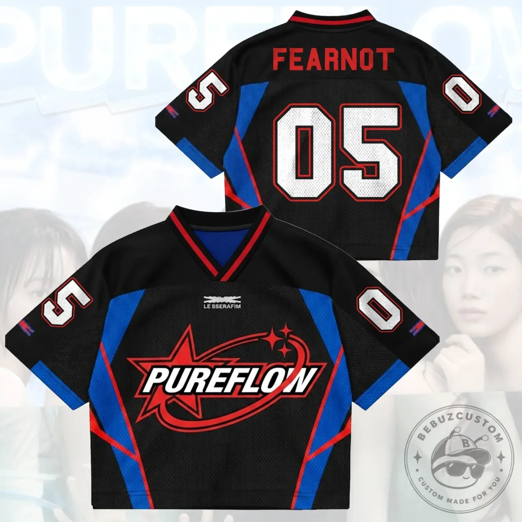 Le Sserafim FEARNOT PureFlow K-Pop Band Cropped Jersey for Women 14 Le Sserafim FEARNOT PureFlow K-Pop Band Cropped Jersey for Women