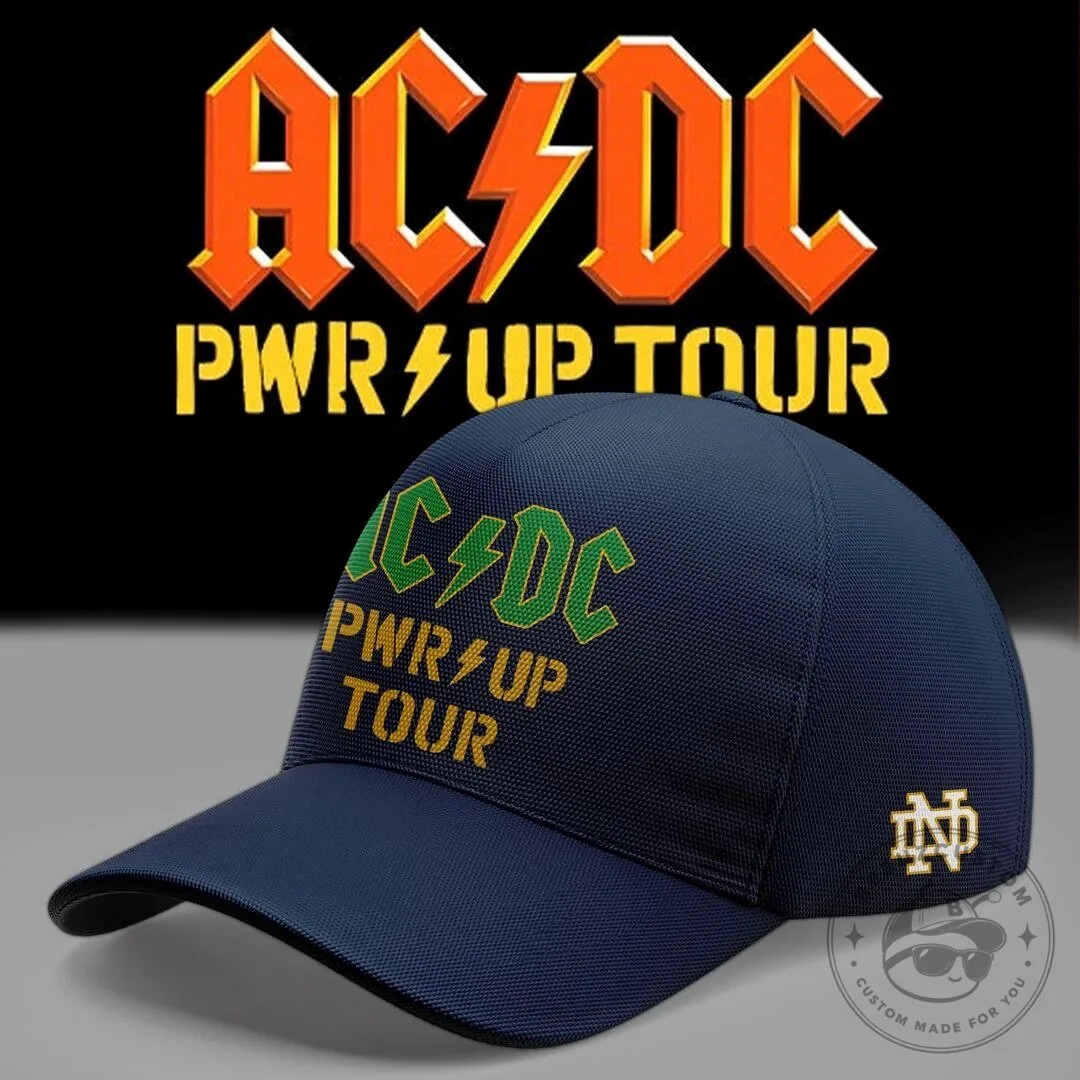 AC/DC Notre Dame Football Power Up Tour 2026 Baseball Jersey 12 AC/DC Notre Dame Football Power Up Tour 2026 Baseball Jersey