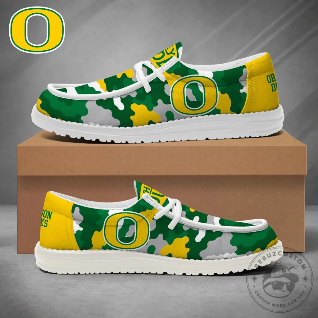 Oregon Ducks NCAA Camouflage Game Day Loafer Shoes Oregon Ducks NCAA Camouflage Game Day Loafer Shoes