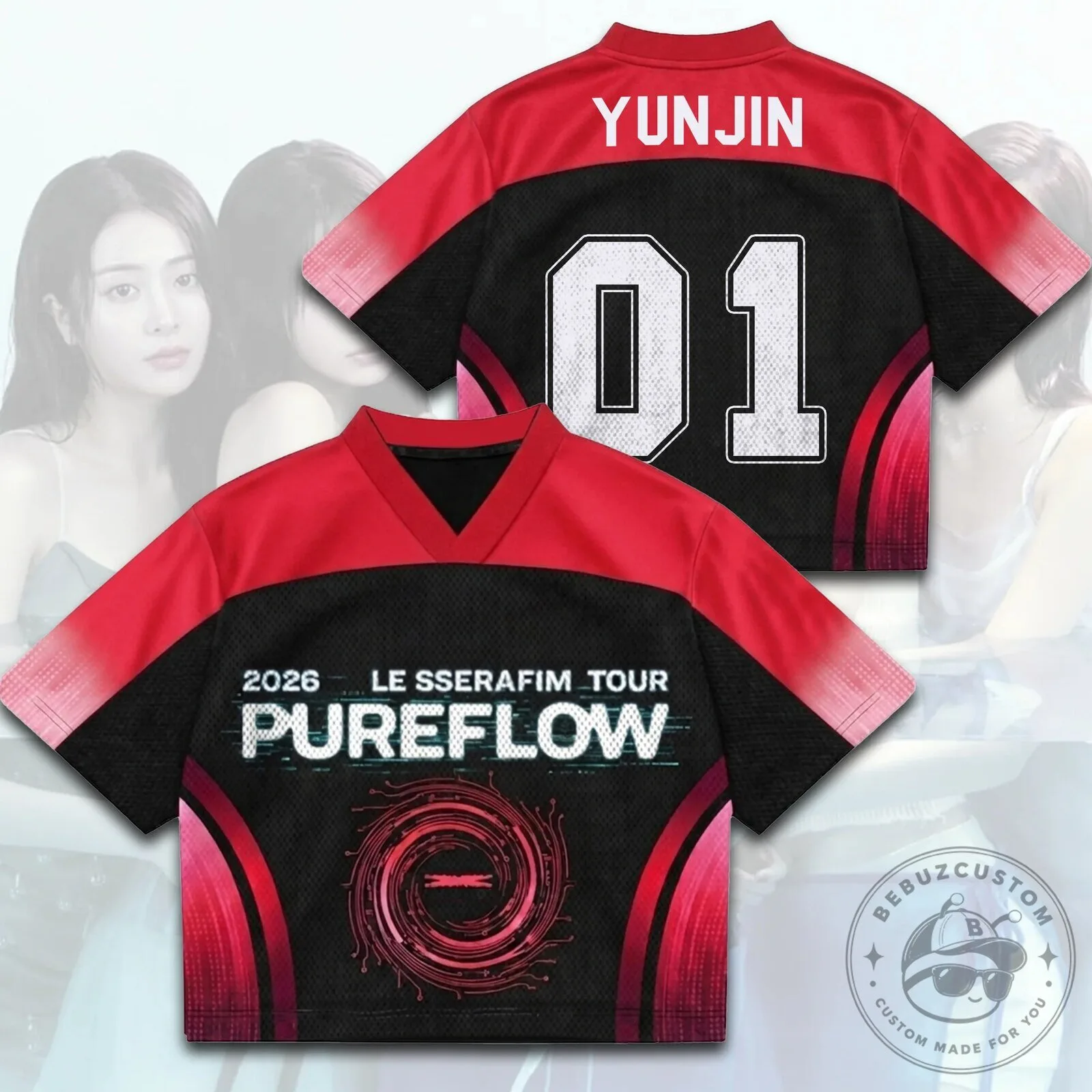 Le Sserafim Pureflow World Tour 2026 FEARNOT Mesh Jersey for Fans 13 Le Sserafim Pureflow World Tour 2026 FEARNOT Mesh Jersey for Fans