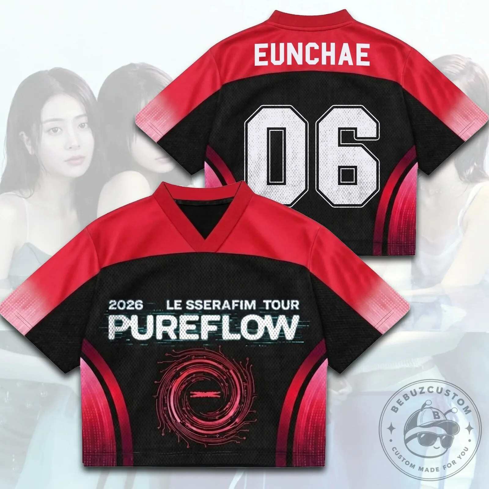 Le Sserafim Pureflow World Tour 2026 FEARNOT Mesh Jersey for Fans 15 Le Sserafim Pureflow World Tour 2026 FEARNOT Mesh Jersey for Fans