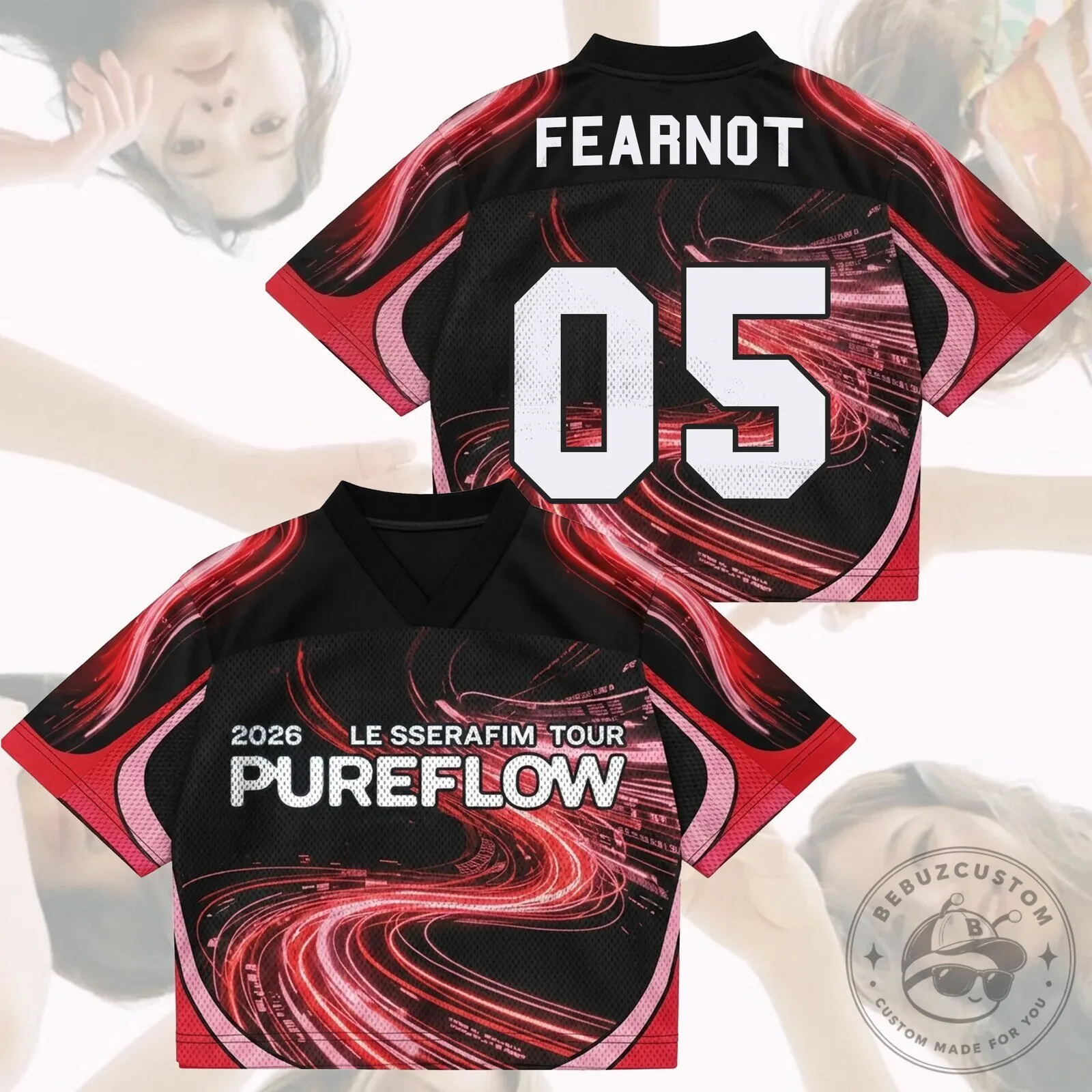 Le Sserafim FEARNOT PureFLOW World Tour 2026 K-Pop Fan Edition Jersey