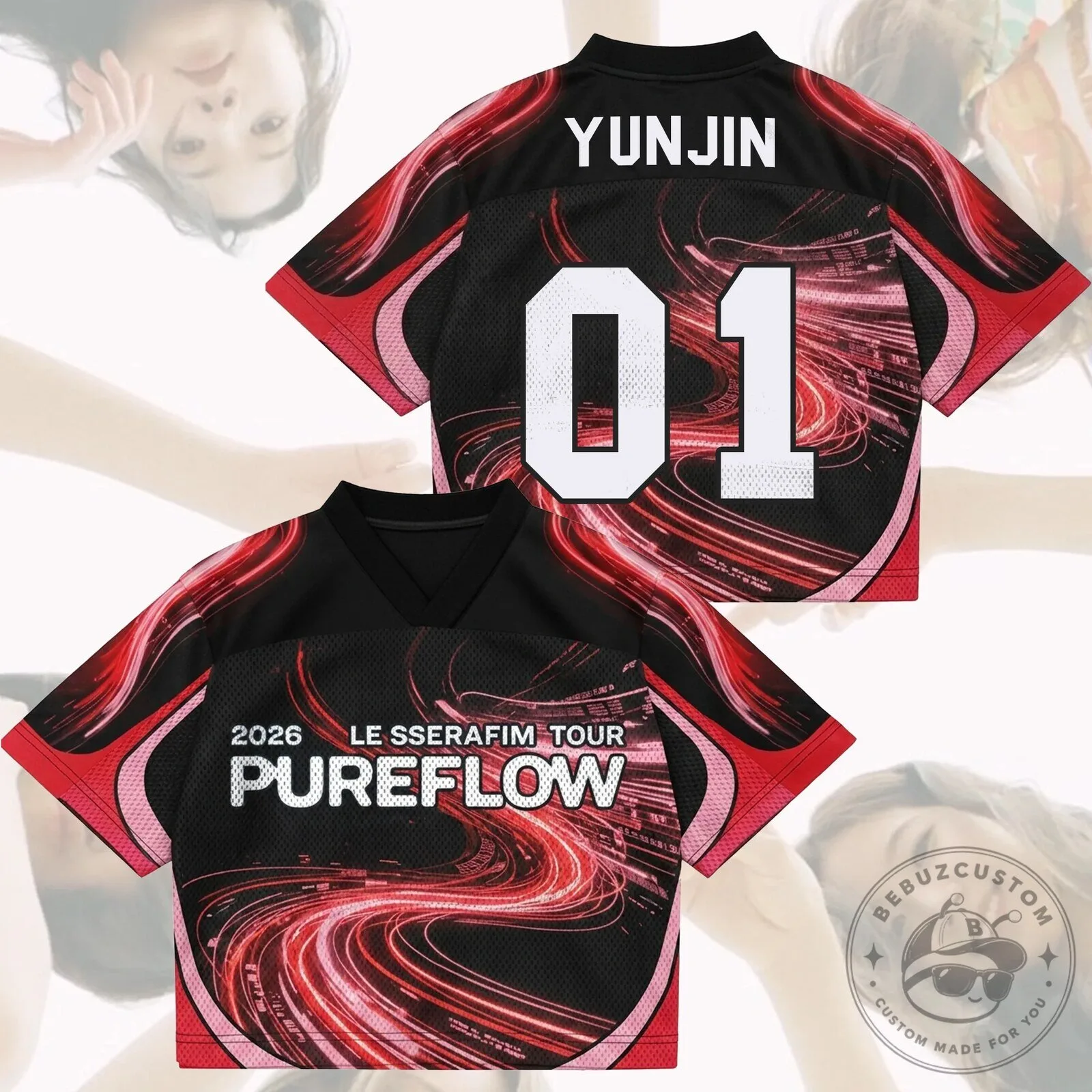 Le Sserafim FEARNOT PureFLOW World Tour 2026 K-Pop Fan Edition Jersey