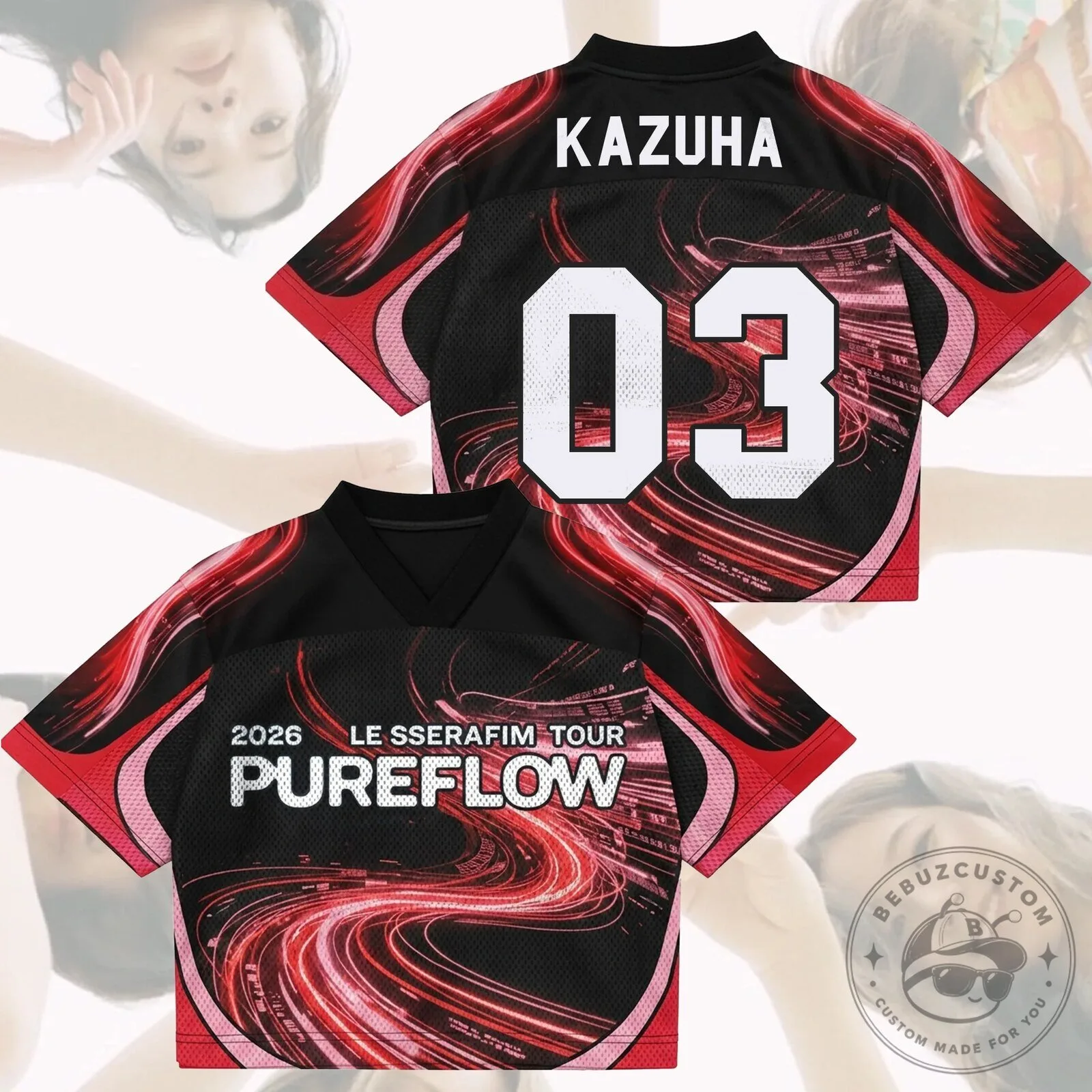 Le Sserafim FEARNOT PureFLOW World Tour 2026 K-Pop Fan Edition Jersey