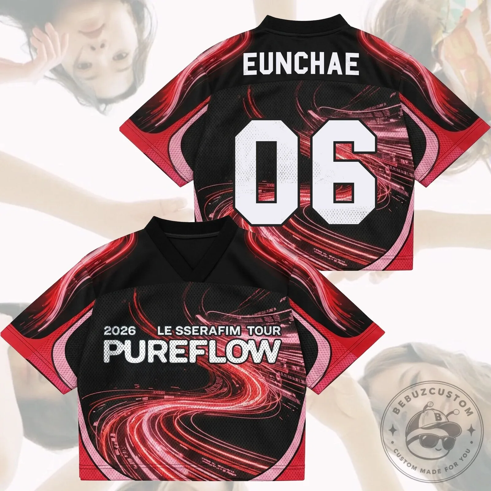 Le Sserafim FEARNOT PureFLOW World Tour 2026 K-Pop Fan Edition Jersey 15 Le Sserafim FEARNOT PureFLOW World Tour 2026 K-Pop Fan Edition Jersey