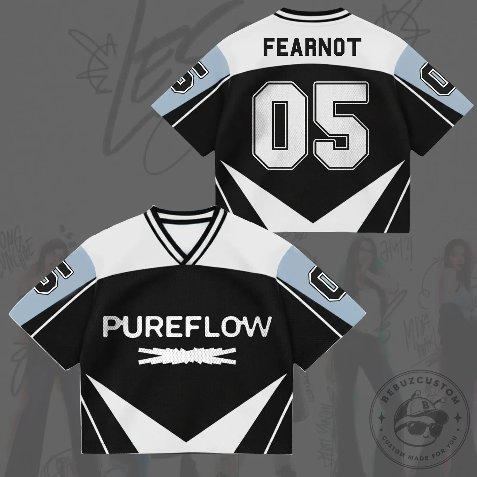 Le Sserafim FEARNOT Pureflow K-Pop Music Band Hockey Jersey