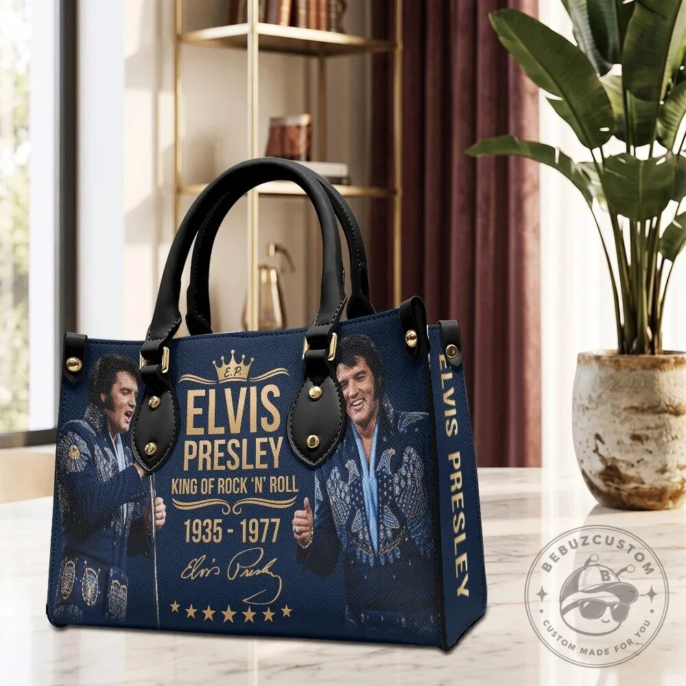 Elvis Presley King of Rock and Roll Signature Handbag for Women