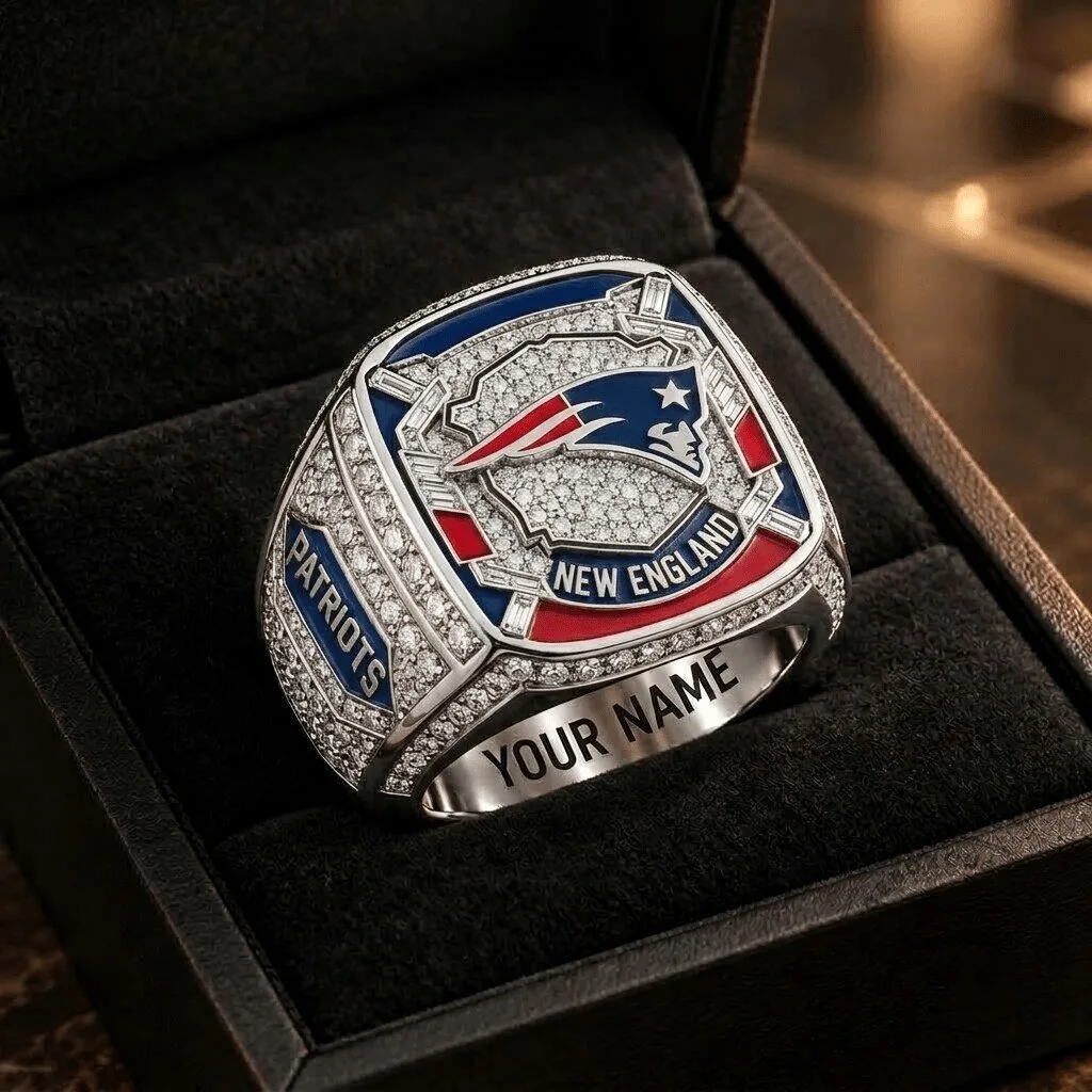 New England Patriots Super Bowl Championship Ring with Custom Engraving
