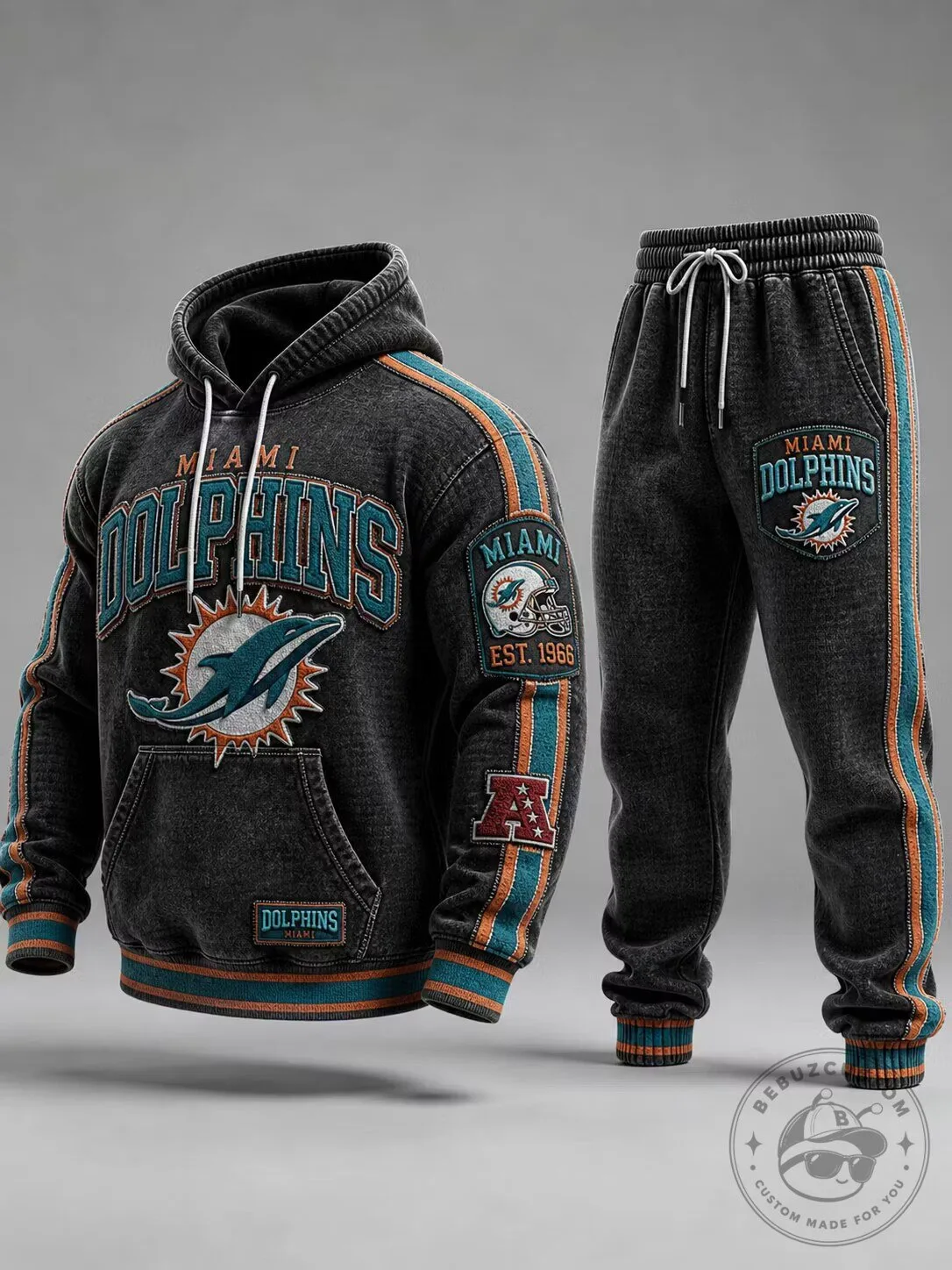 Miami Dolphins Football Team Hoodie and Sweatpants Set