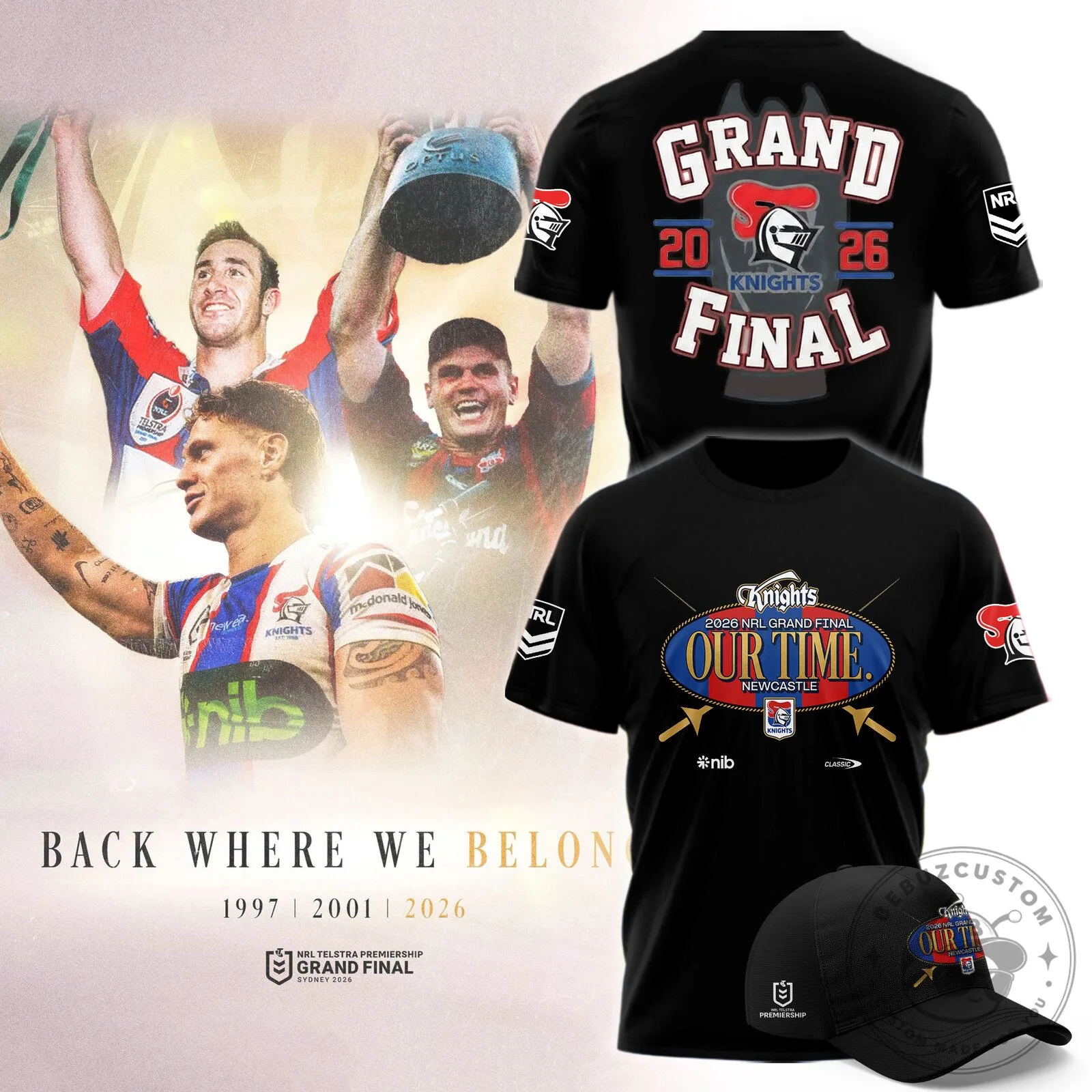 Newcastle Knights 2026 NRL Grand Final Our Time T-Shirt