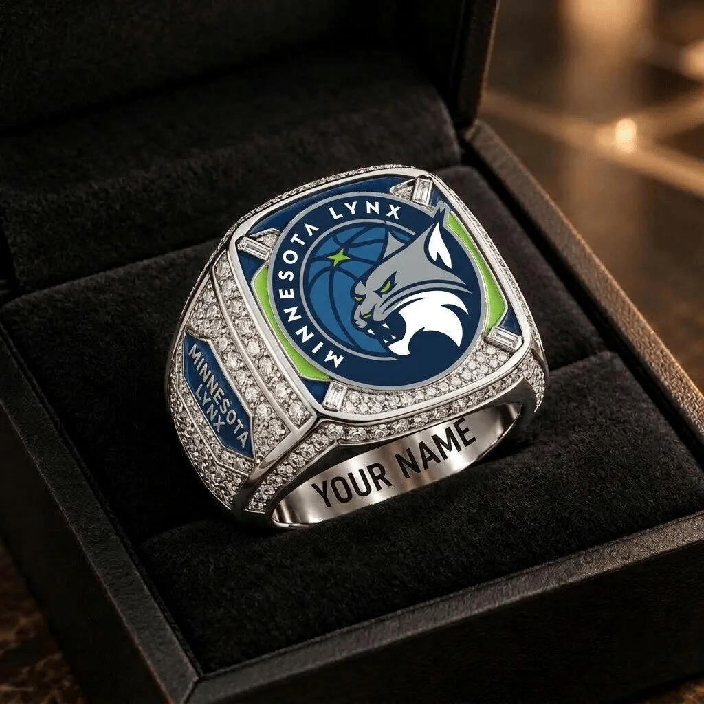 Minnesota Lynx WNBA Basketball Championship Ring with Custom Engraving 2 Minnesota Lynx WNBA Basketball Championship Ring with Custom Engraving
