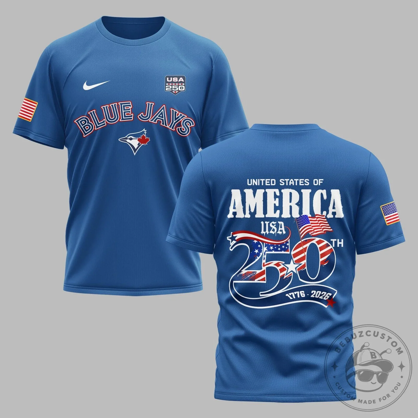 Toronto Blue Jays 250 Years of Freedom Blue Jays Shirt
