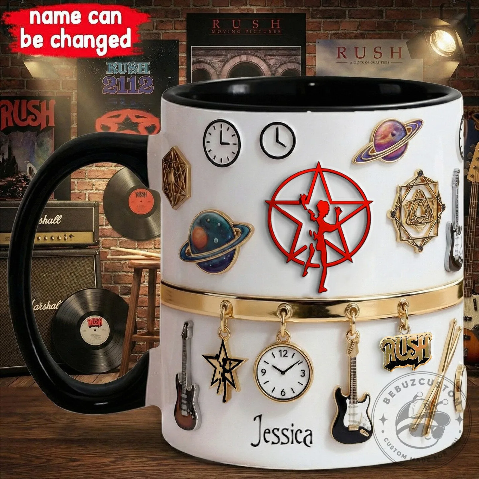 Rush Band Moving Pictures Album Art Personalized Ceramic Coffee Mug