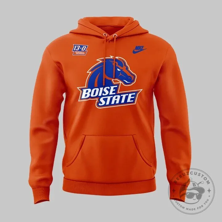Boise State Broncos Football 20th Anniversary Fiesta Bowl Orange Hoodie 10 Boise State Broncos Football 20th Anniversary Fiesta Bowl Orange Hoodie