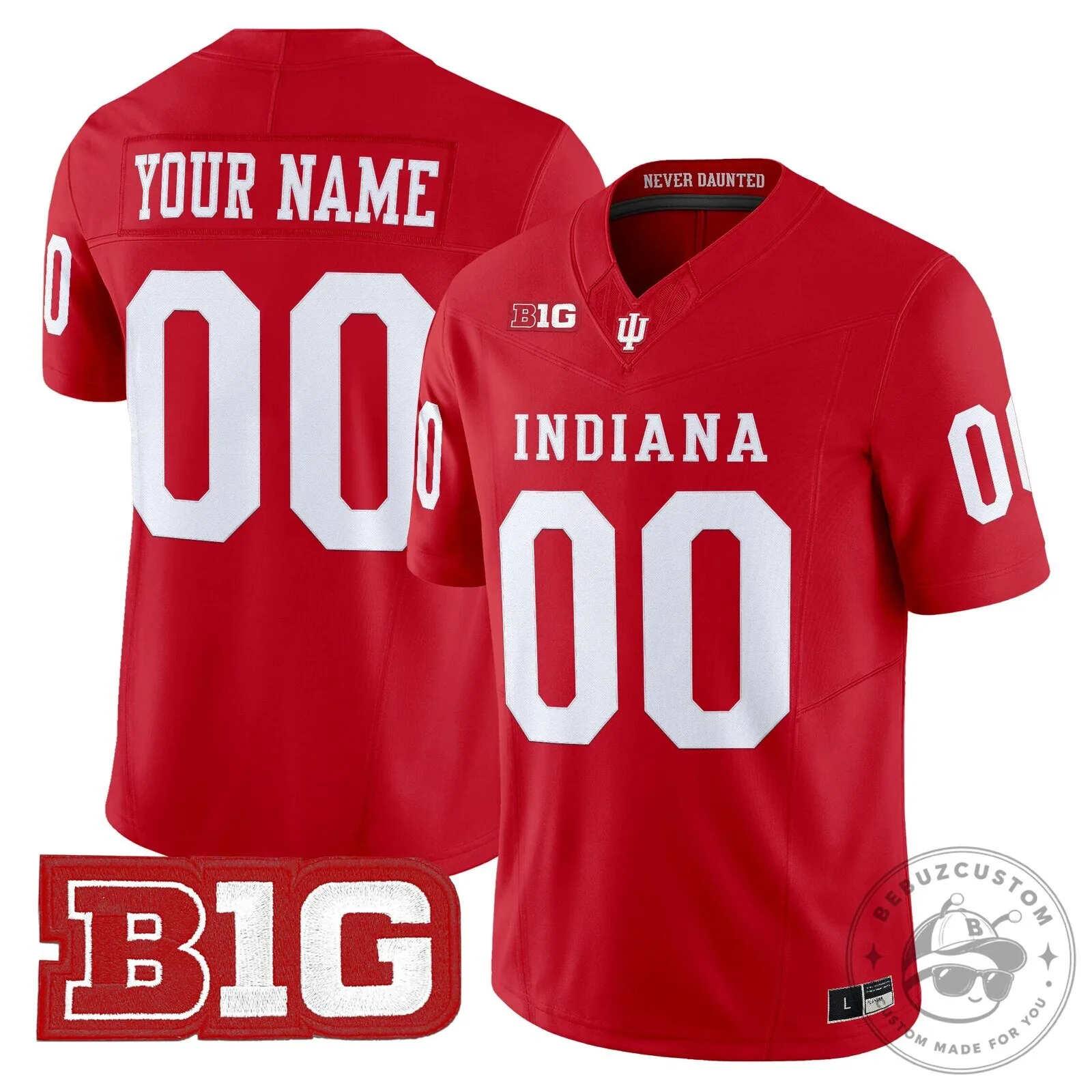 Indiana Hoosiers Football Team Red Custom Name and Number Fan Jersey 5 Indiana Hoosiers Football Team Red Custom Name and Number Fan Jersey