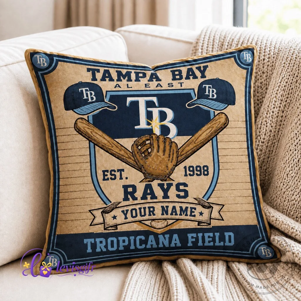 Tampa Bay Rays Baseball Personalized Tropicana Field Throw Pillow Tampa Bay Rays Baseball Personalized Tropicana Field Throw Pillow