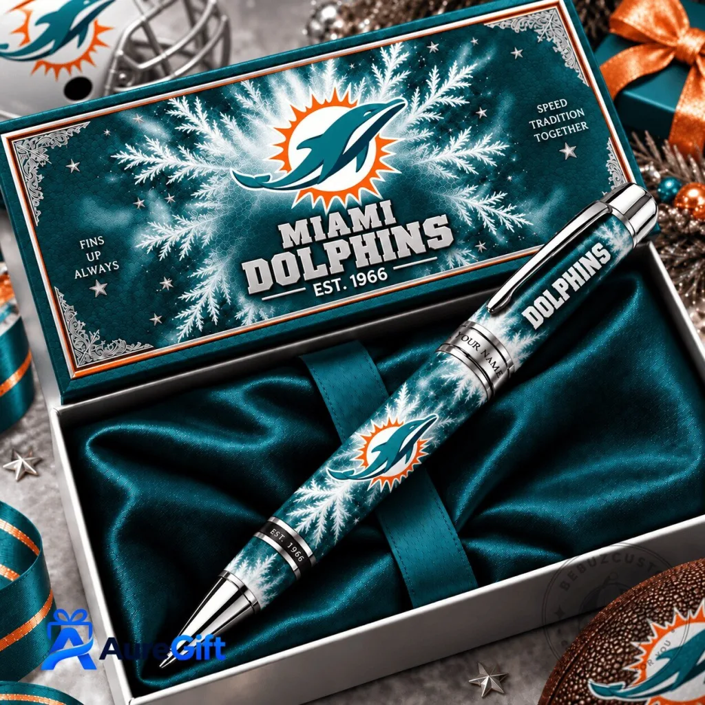 Miami Football Dolphins Christmas Personalized Ballpoint Pen Miami Football Dolphins Christmas Personalized Ballpoint Pen