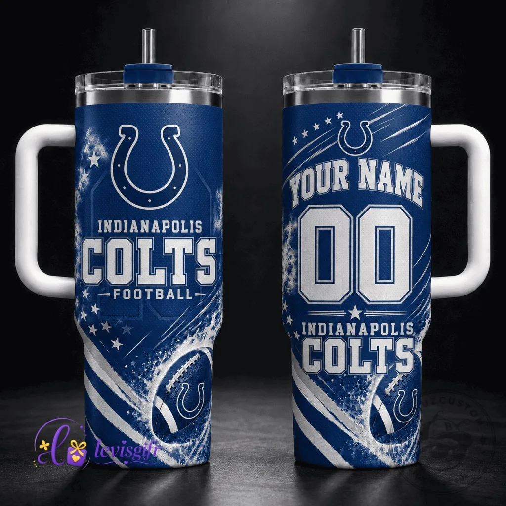 Indianapolis Colts Football Team Personalized Tumbler Indianapolis Colts Football Team Personalized Tumbler
