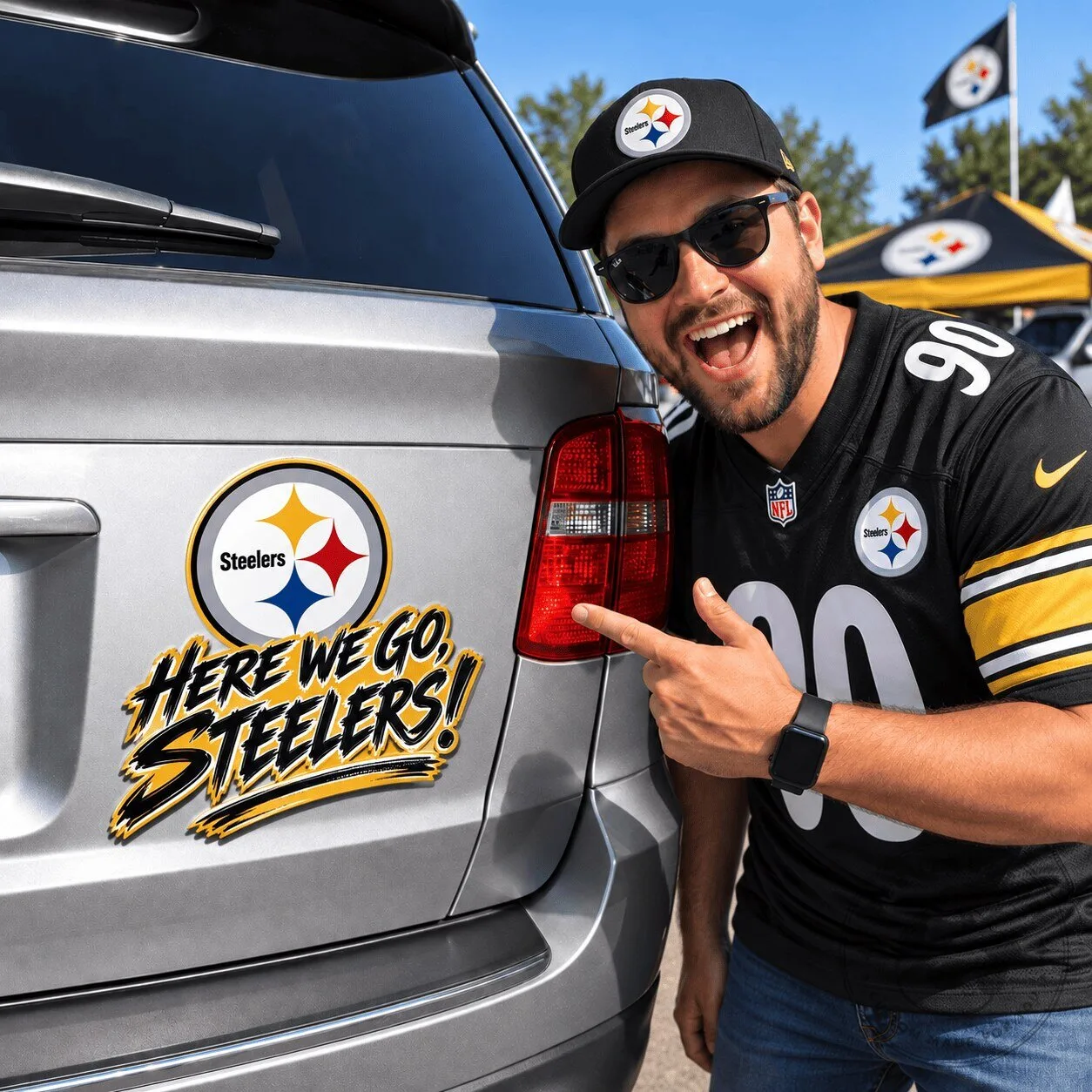 Pittsburgh Steelers Football Team Slogan Car Decal Sticker