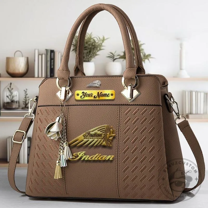 Indian Motorcycle Custom Name Luxury Leather Women's Handbag
